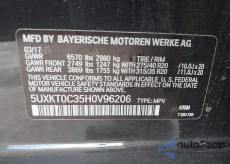 2017 BMW X5 Edrive xDrive40E Iperformance z USA, uszkodzony, nr VIN 5UXKT0C35H0V96206